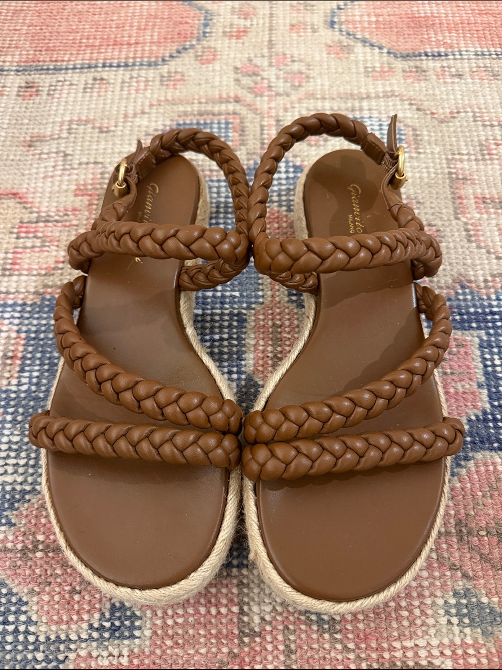 Gianvitto Rossi Strappy Women’s Sandals in Brown - Casual Summer Footwear